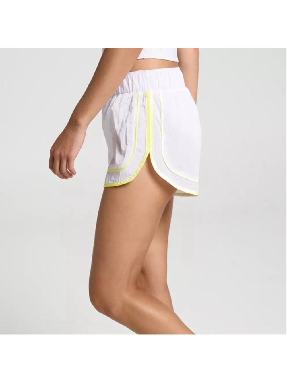 Women's Free People Running Shorts White/Yellow Size xl ws 45